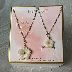 3/$20 💥 TWELVE 14kt Gold Plated Flower Pendent Necklace Jewelry Set